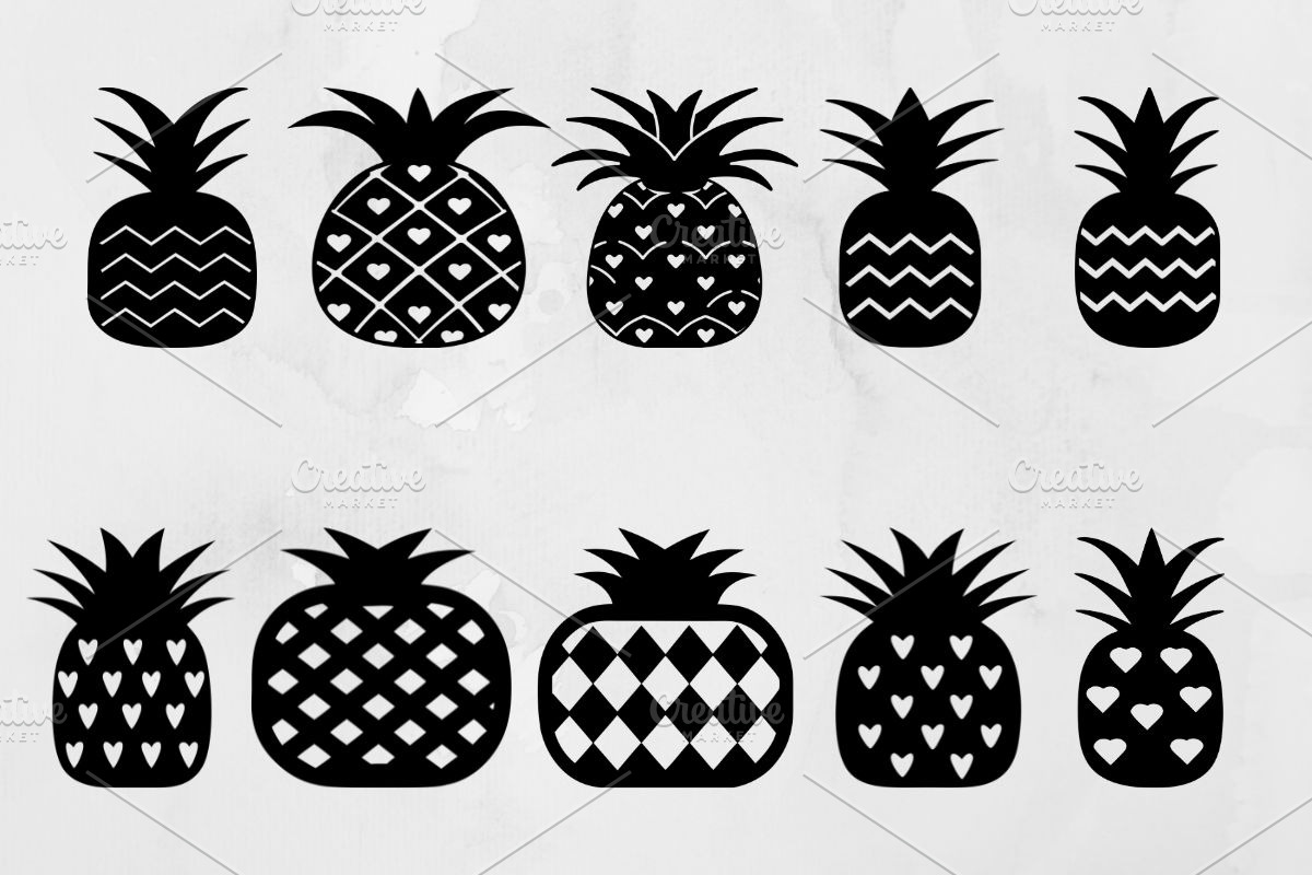 Pineapple Silhouette SVG, a Food Illustration by newminddesign (Photo 1 of 3)