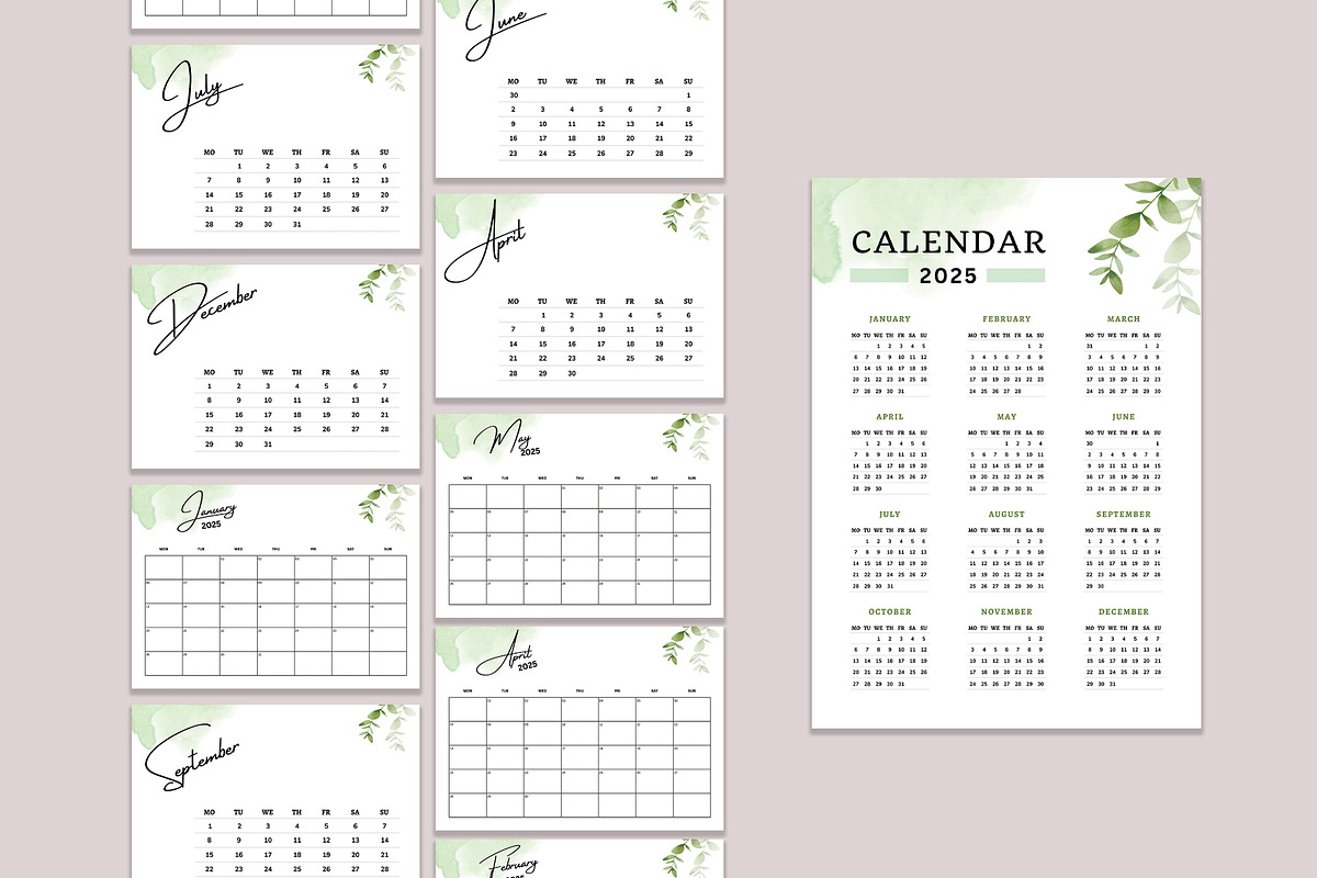 Calendar Template/Calendar 2025, a Stationery Template by Design Zone (Photo 6 of 8)