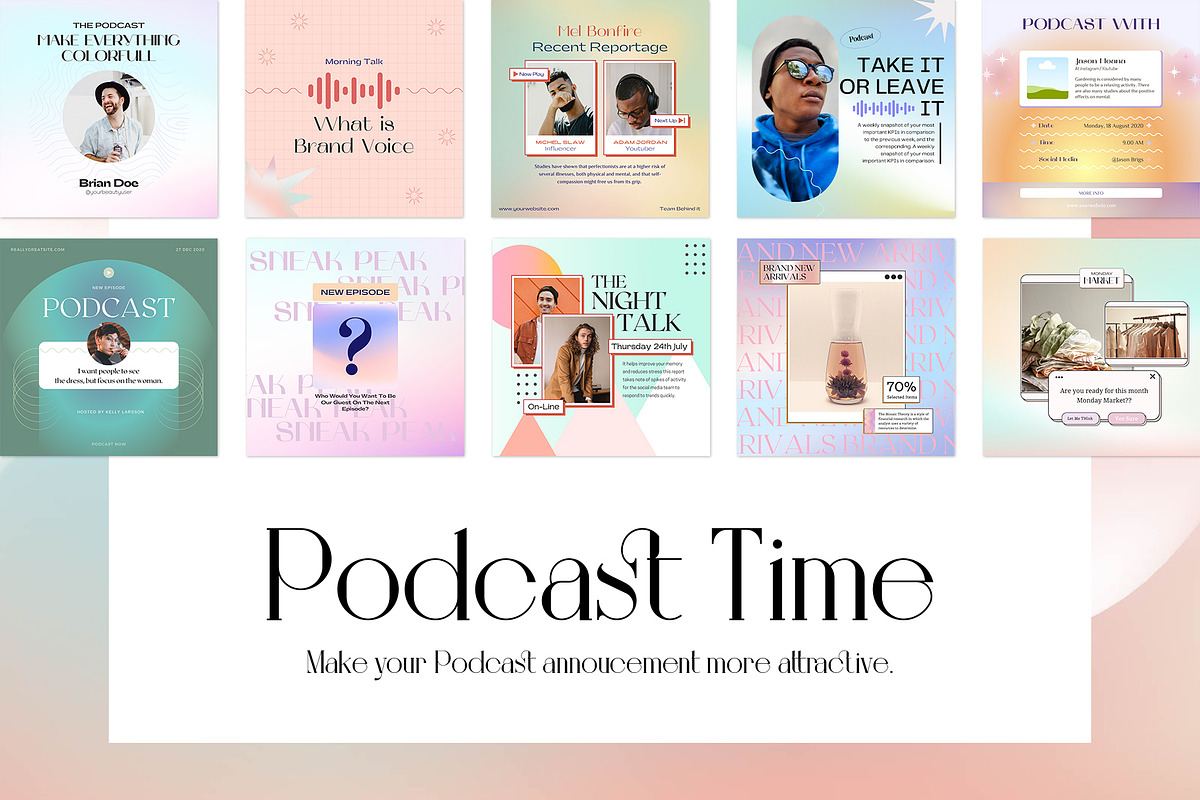 Instagram Aesthetic Gradient CANVA, a Social Media Template by Analogi Studio (Photo 8 of 36)