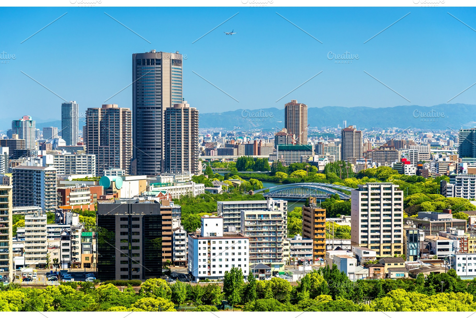 Skyline of osaka city in japan containing osaka, skyline, and japan, an Architecture Photo by Leonid Andronov