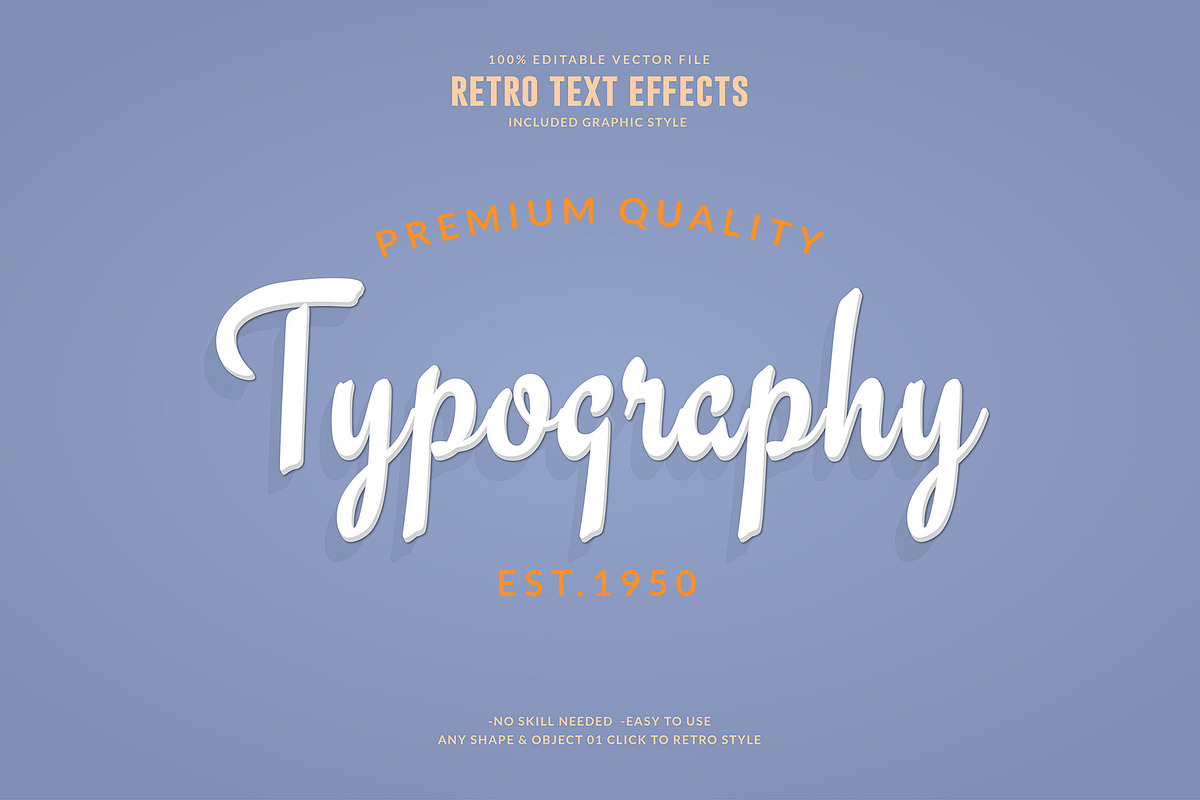 Editable Retro Vector Text Effect, a Plug-in Add-On by Photoshop Action (Photo 11 of 11)