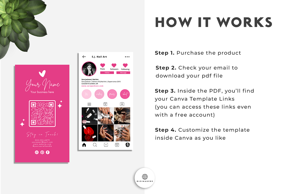 Instagram Business Card Template, a Business Card Template by Nina Shaw (Photo 7 of 10)