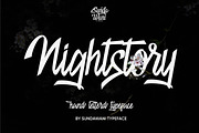 Nightstory Typeface 40% 0ff, a Script Font by Sundawani Typeface (Thumbnail 1 of 10)