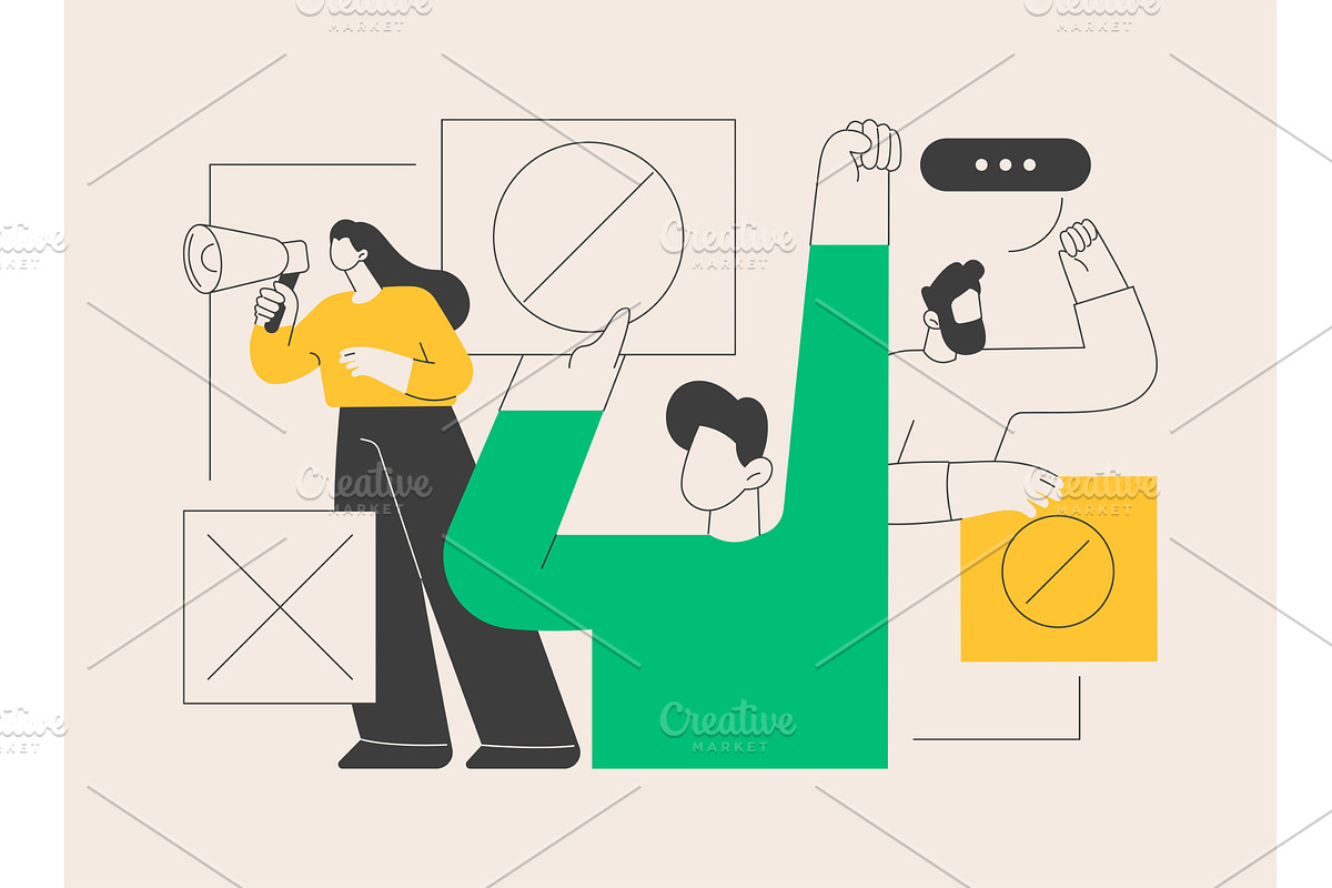 Public backlash abstract concept, a Person Illustration by Visual Generation
