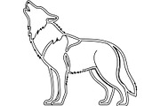 Wolf Silhouette Vector Bundle, an Animal Illustration by Designer_Momina (Thumbnail 6 of 21)