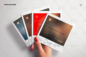 Hand Holding Instant Photo Mockup