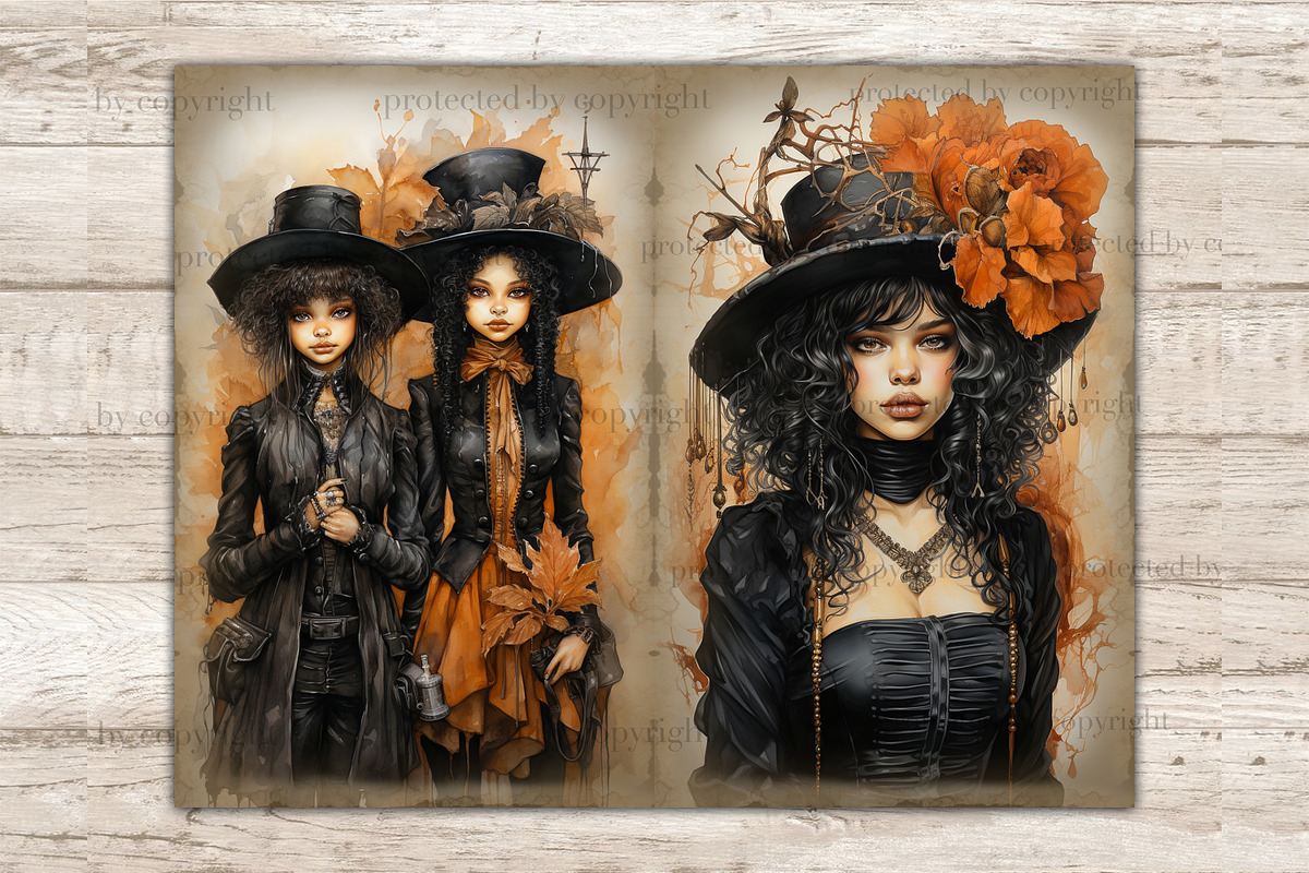 Halloween Journaling Pages, a Person Illustration by GlamArtZhanna (Photo 8 of 9)