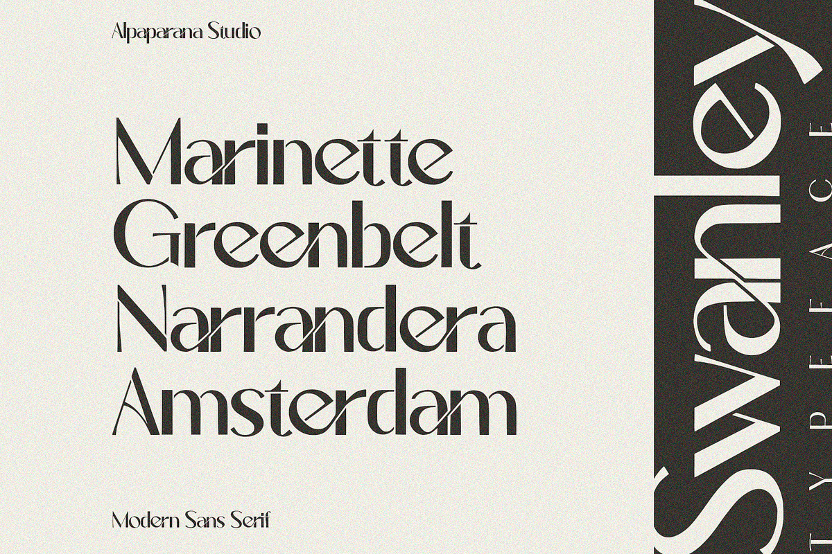 Swanley - Sans Serif Font, a Sans Serif Font by Alpaprana (Photo 2 of 12)