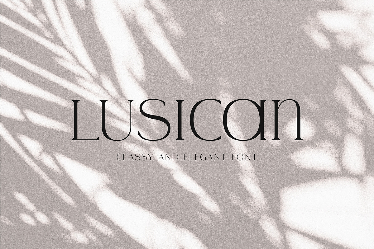 Lusican - Serif Display Font, a Sans Serif Font by Vesvocrea (Photo 1 of 9)