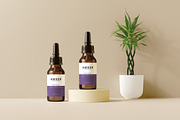 7 in 1 Amber Glass Cosmetic Bundle, a Cups & Container Mockup by pmvch (Thumbnail 47 of 106)