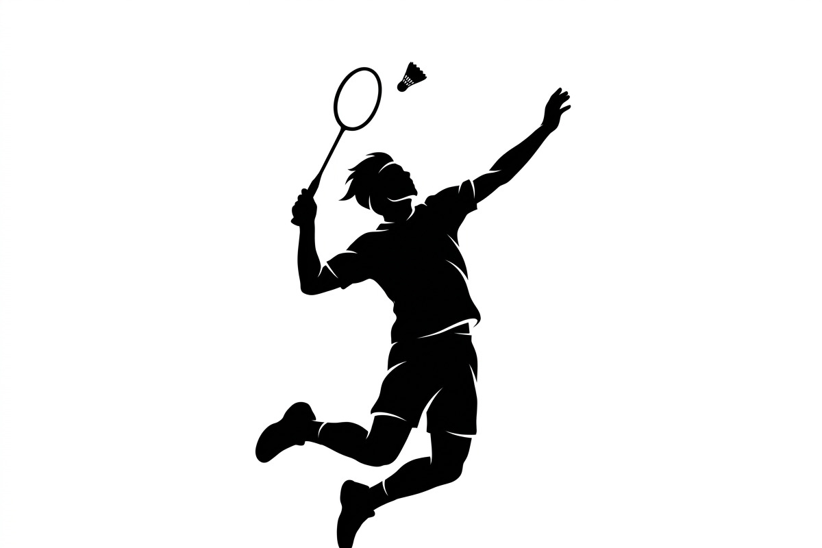 60 Badminton Player Smash Silhouette, a Person Illustration by Amazin_art (Photo 11 of 42)