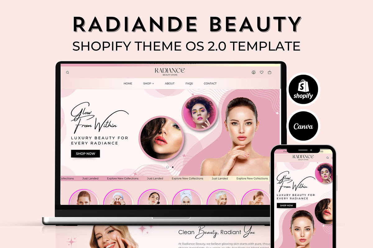 Radiance Beauty Shopify Theme, a Templates & Theme by Elite Luster (Photo 1 of 3)