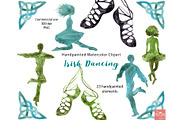 Irish Dancing Watercolor Graphics, an Illustration by LittleAcornGraphics (Thumbnail 1 of 9)