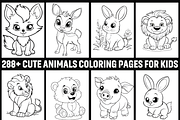 288+ Cute Animal Coloring Pages, an Animal Illustration by Design Station (Thumbnail 2 of 3)