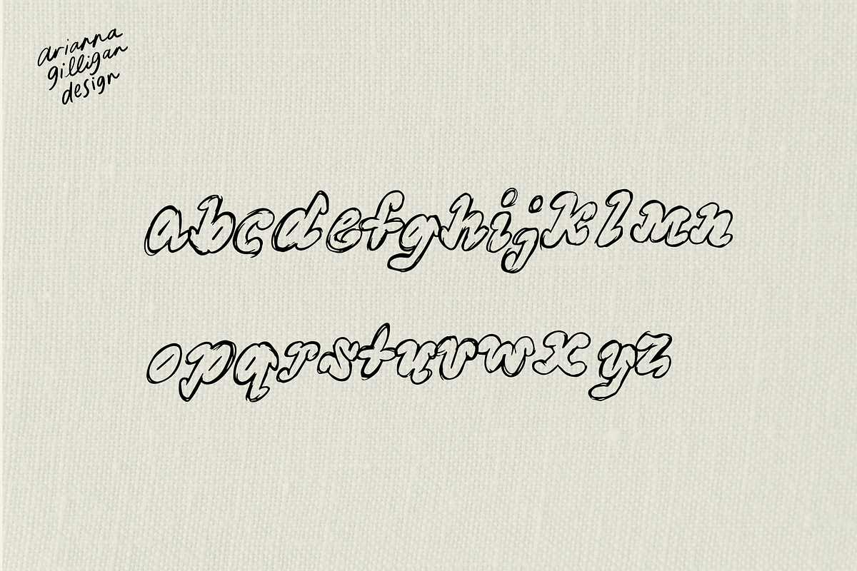 Big Tuesday Bubble Letters, a Font by Drawn By Arianna (Photo 2 of 3)