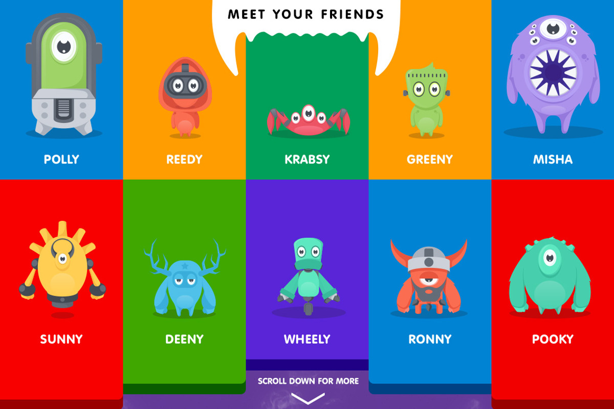 10 adorable & vector monsters! preview 2