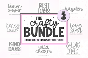 Crafty Font Bundle Volume 3