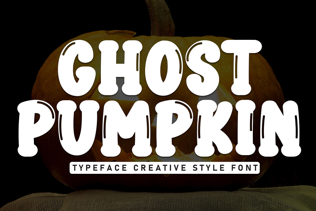 Ghost Pumpkin | Script Font, a Script Font by Scratchones (Photo 1 of 8)