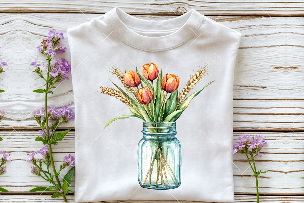 Watercolor Spring Bliss Clipart, an Illustration by OK Design (Photo 4 of 6)