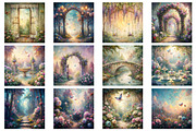 Fairytale Background Digital Papers, an Illustration by Wow Magic (Thumbnail 2 of 2)