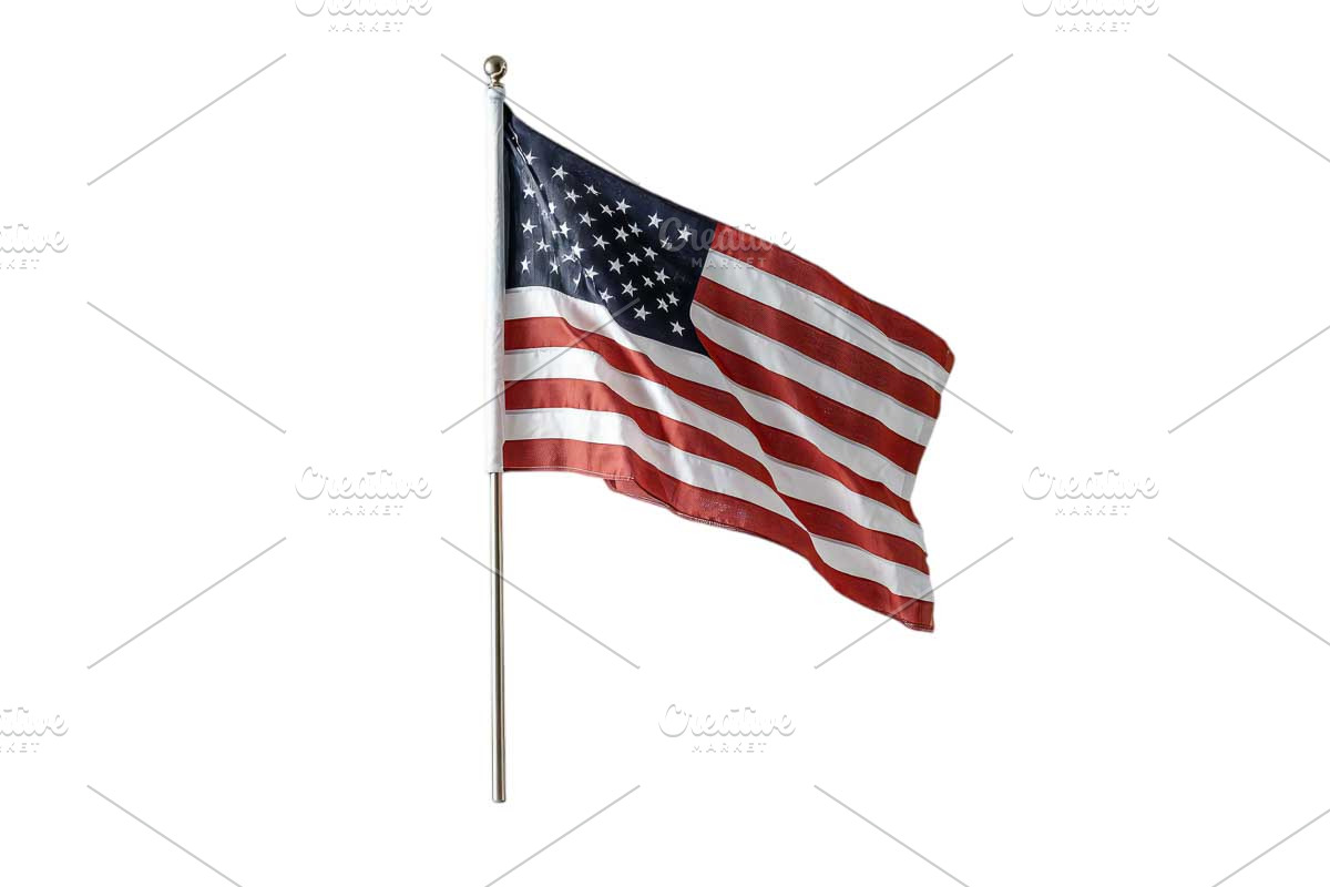 American Flag Sublimation png, an Object Graphic by VetalStock