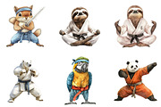 Martial Arts Animals Sublimation, an Illustration by DreamArtGraphic (Thumbnail 2 of 5)