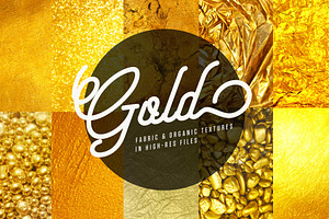 Fabric and Organic Gold Textures