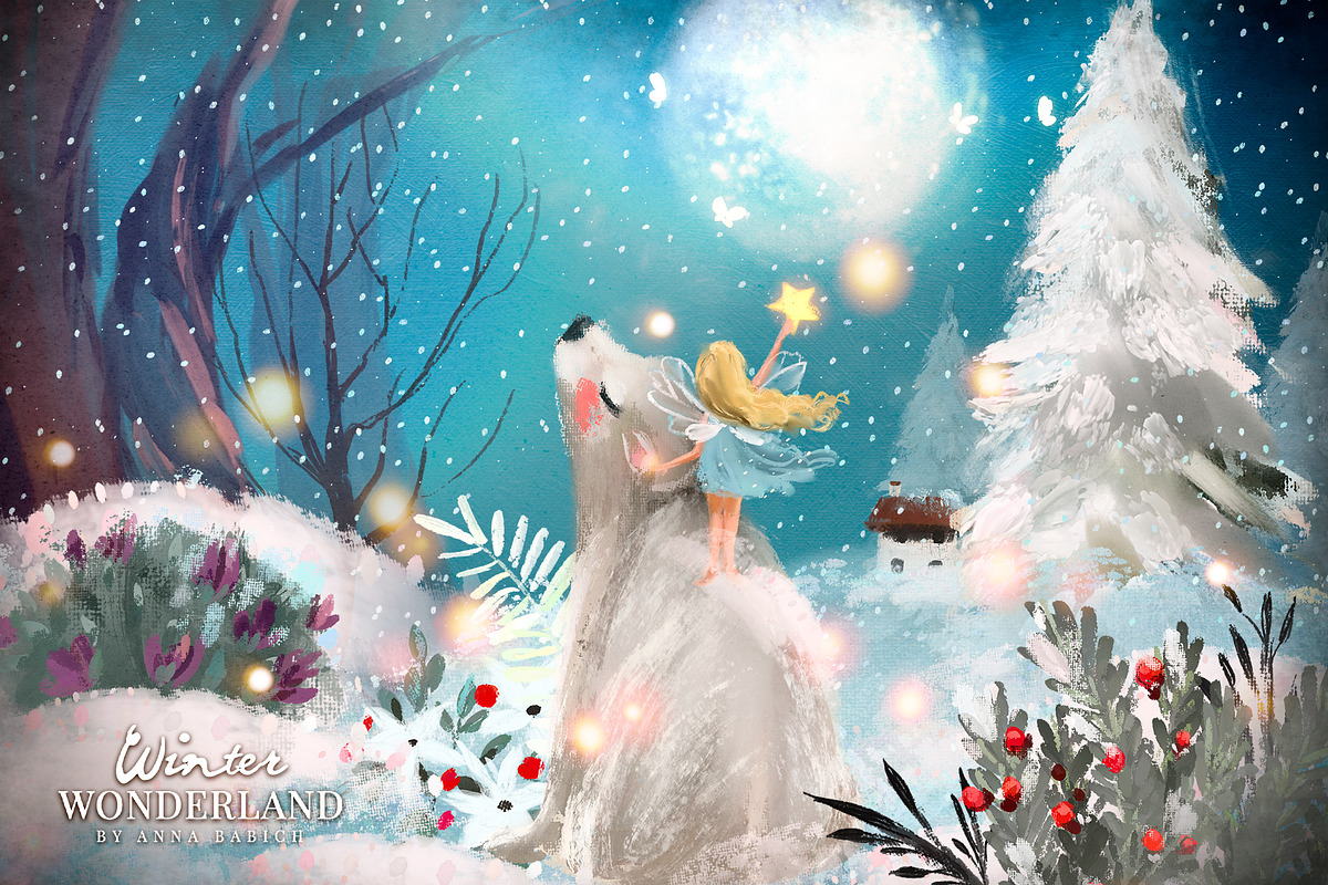 Winter Wonderland Oil Clipart, an Animal Illustration by Anna Babich (Photo 8 of 8)
