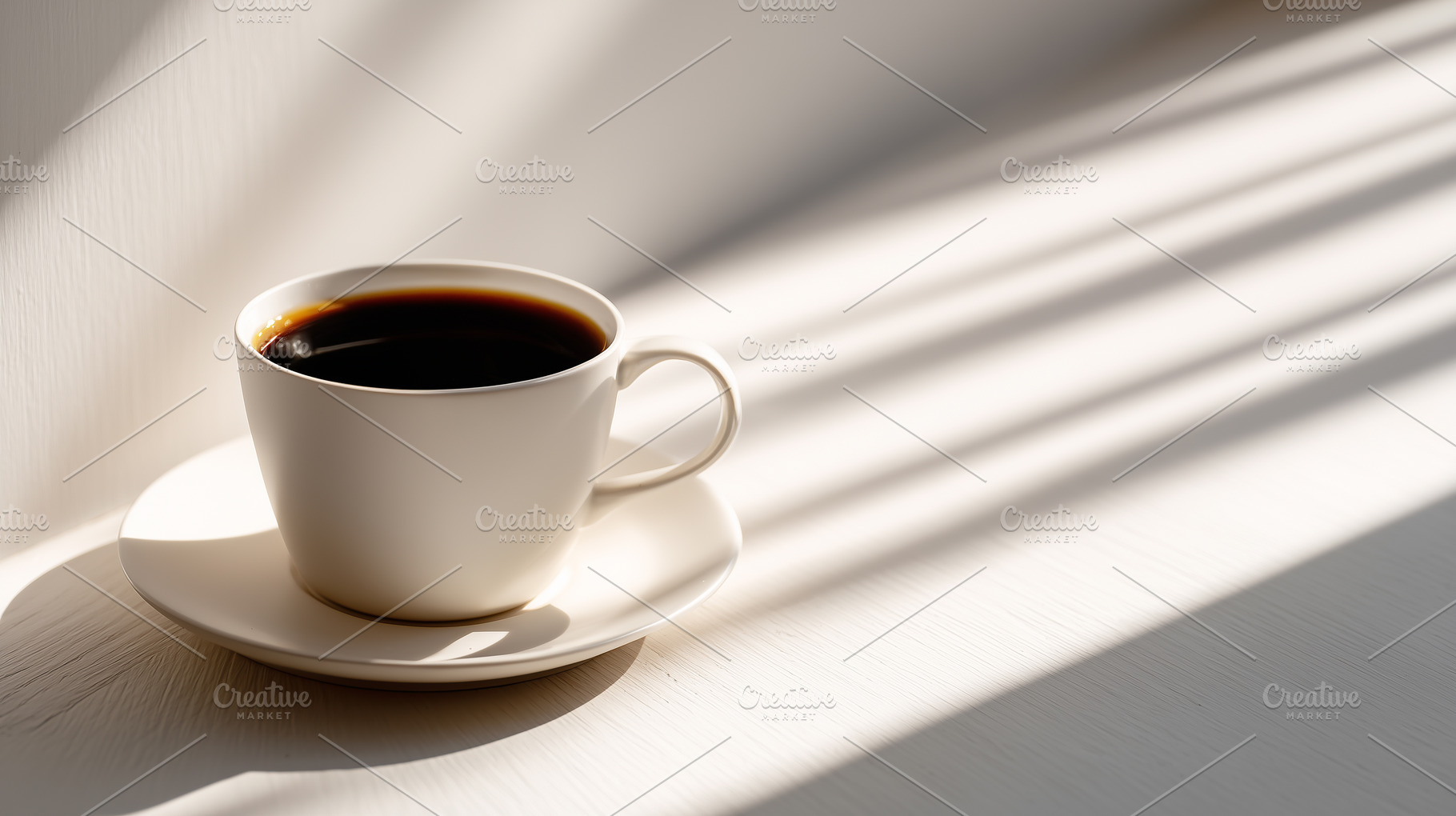 White cup filled with black coffee, a Food & Drink Photo by MistyDay