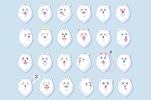 Samoyed Dog Stickers Pack