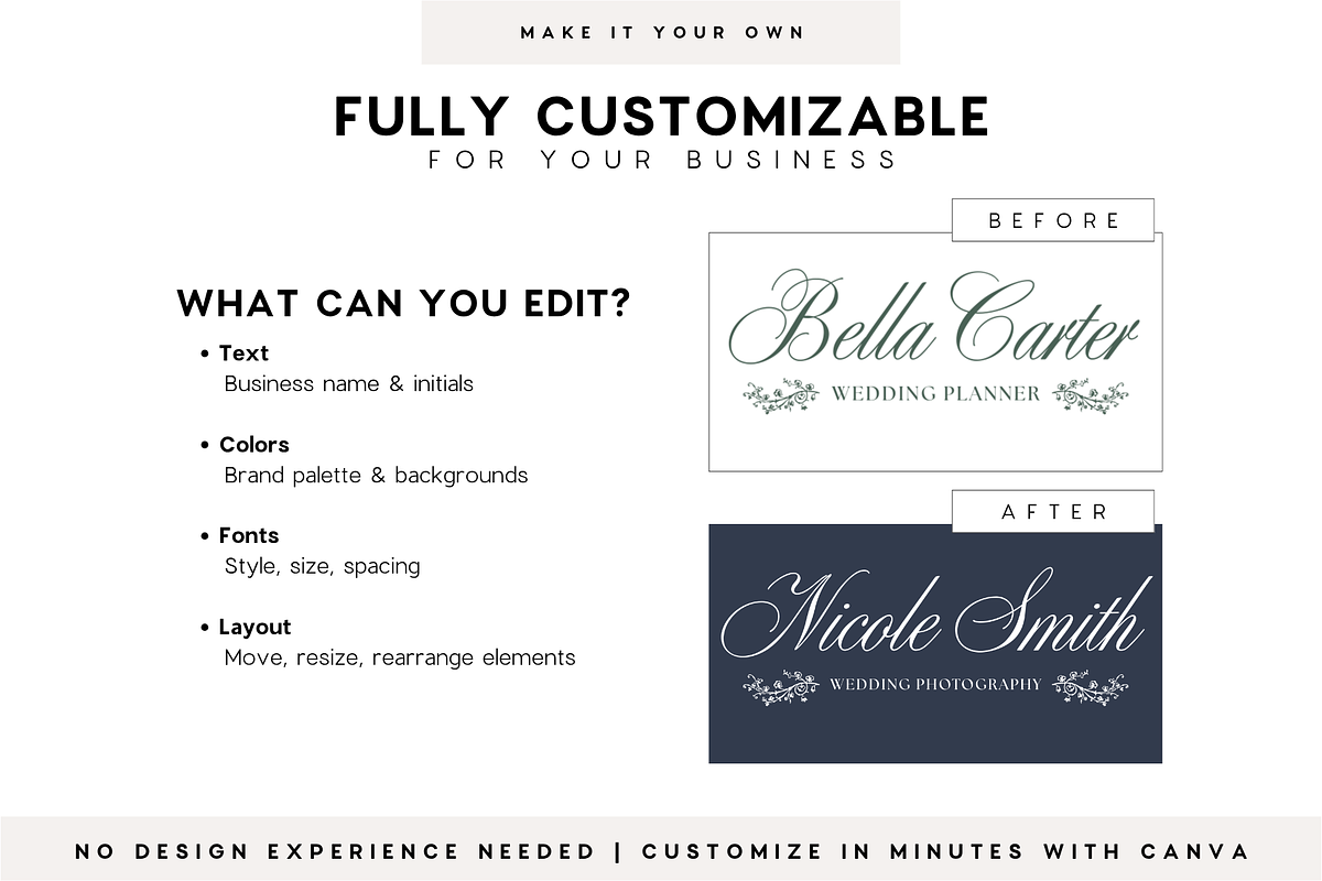 Wedding Planner Logo Kit Template, a Branding & Logo Template by BrandhavenStudio (Photo 8 of 10)