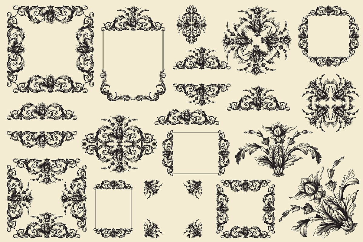 Vintage Frames And Borders hand draw, a Decorative Illustration by Samira (Photo 4 of 5)