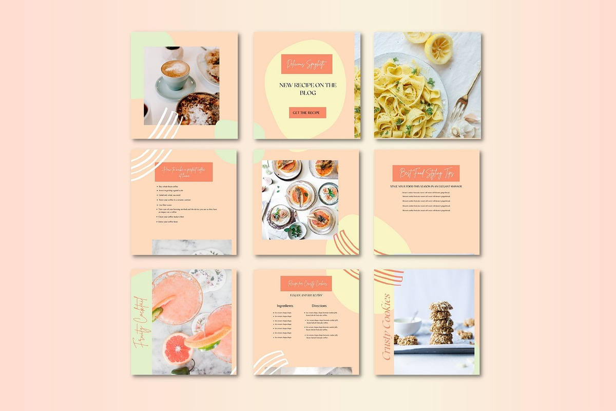 Food Instagram Puzzle Template Canva, a Social Media Template by Deepa Template Studio (Photo 7 of 9)