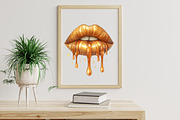 Golden Lips PNG, an Illustration by Libby Wishes (Thumbnail 7 of 8)