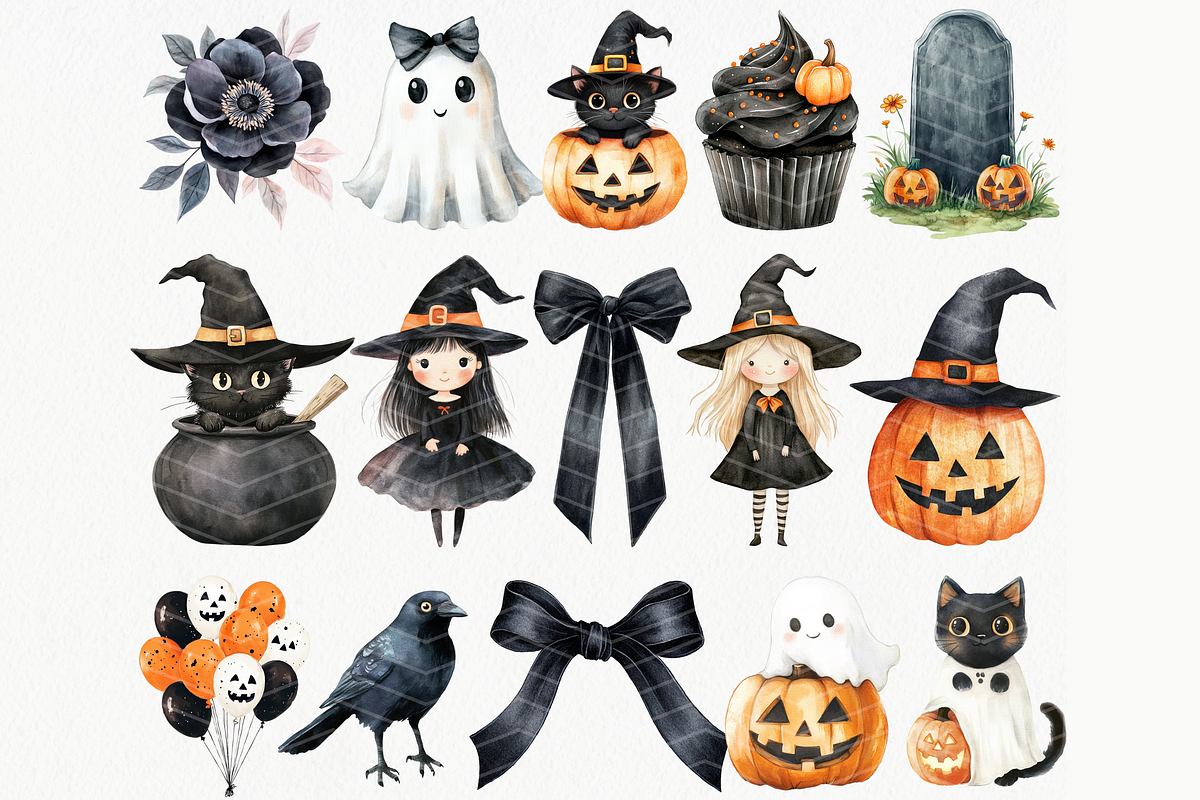 Little Boo Halloween Clipart, a Decorative Illustration by ClipArtCharm (Photo 4 of 6)