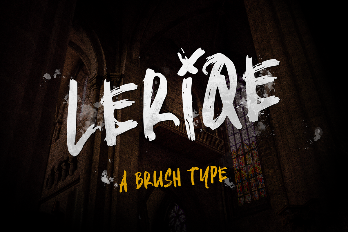 Leriqe Brush Font, a Sans Serif Font by 24Design Studios (Photo 1 of 5)