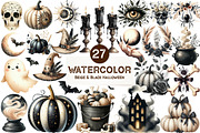Beige & Black Halloween Clipart, an Illustration by CreationArt (Thumbnail 1 of 5)