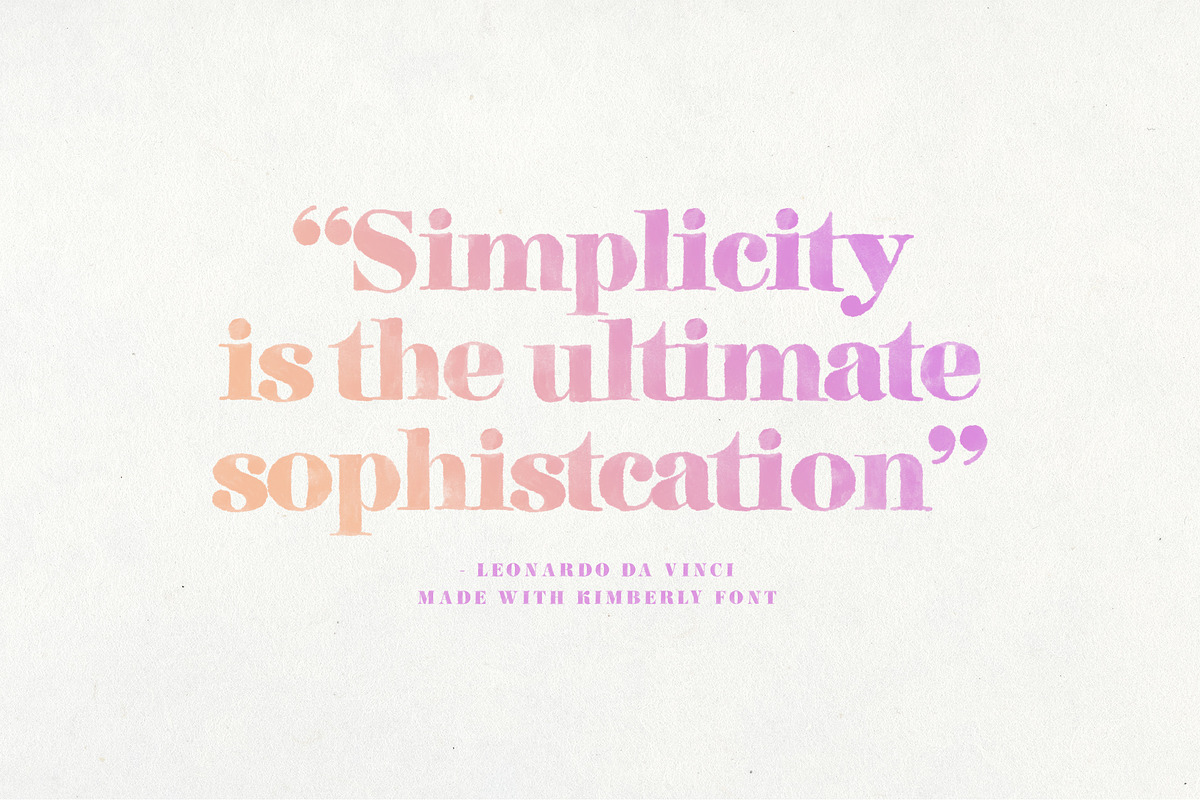 Kimberly - Watercolor svg + regular, a Font by ReveryWorks (Photo 5 of 12)