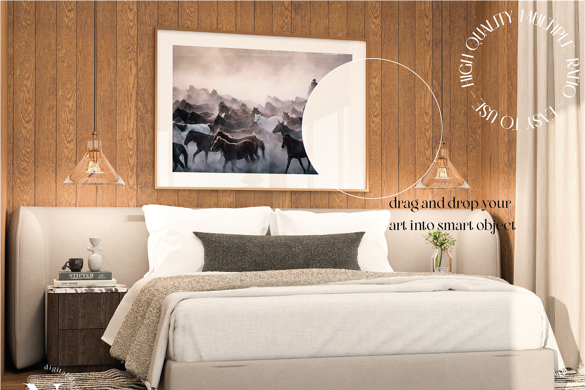 Bundle - Cozy Bedroom Frame Mockup, an Advertising Mockup by N digital designs (Photo 2 of 8)