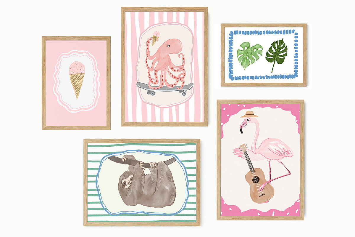 Nursery Wall Art Prints Bundle, a Background Graphic by Artemsky (Photo 14 of 19)
