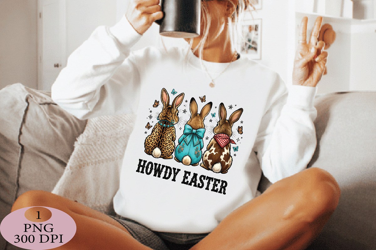 Howdy Easter Bunny Png, an Illustration by Daily.Designs (Photo 3 of 5)