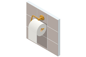 Isometric illustration of a toilet, an Object Illustration by Golden Sikorka