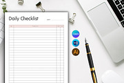 Daily Checklist, a Stationery Template by DesignDevisers (Thumbnail 1 of 10)