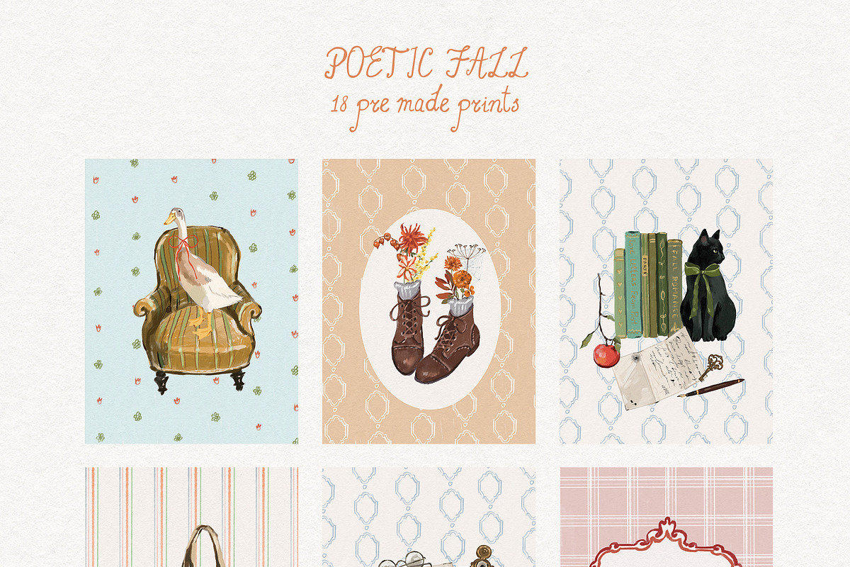 Fall Cottagecore Illustration Frames, a Decorative Illustration by whiteheartdesign (Photo 7 of 19)