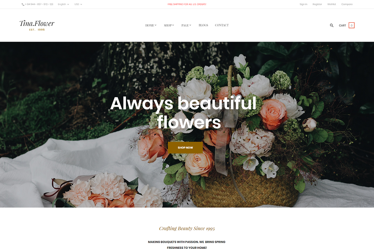 Pts Flower, a Bootstrap Template by Prestabrain (Photo 4 of 7)