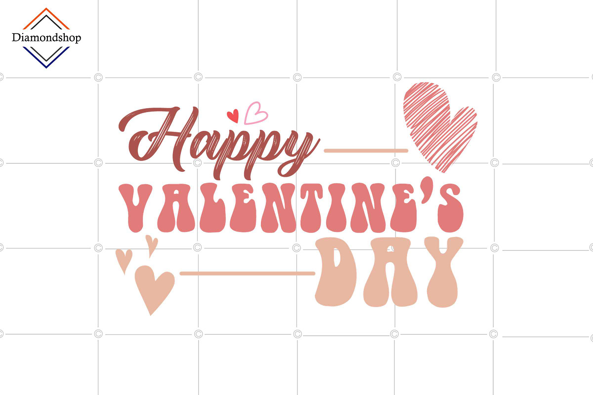 Happy Valentine's Day SVG Files, a Decorative Illustration by DiamondShop (Photo 1 of 2)
