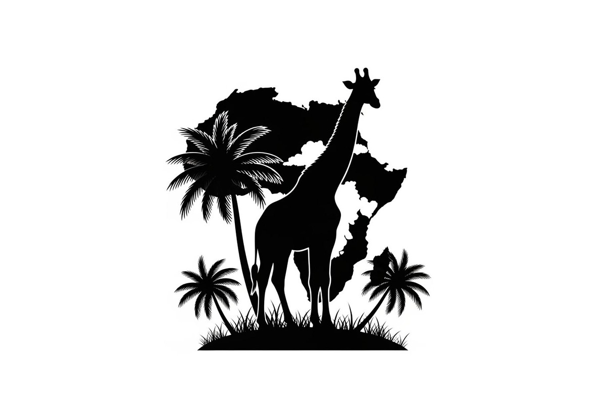 Giraffe Safari Silhouette Vector Bun, an Illustration by Designer_Momina (Photo 49 of 51)