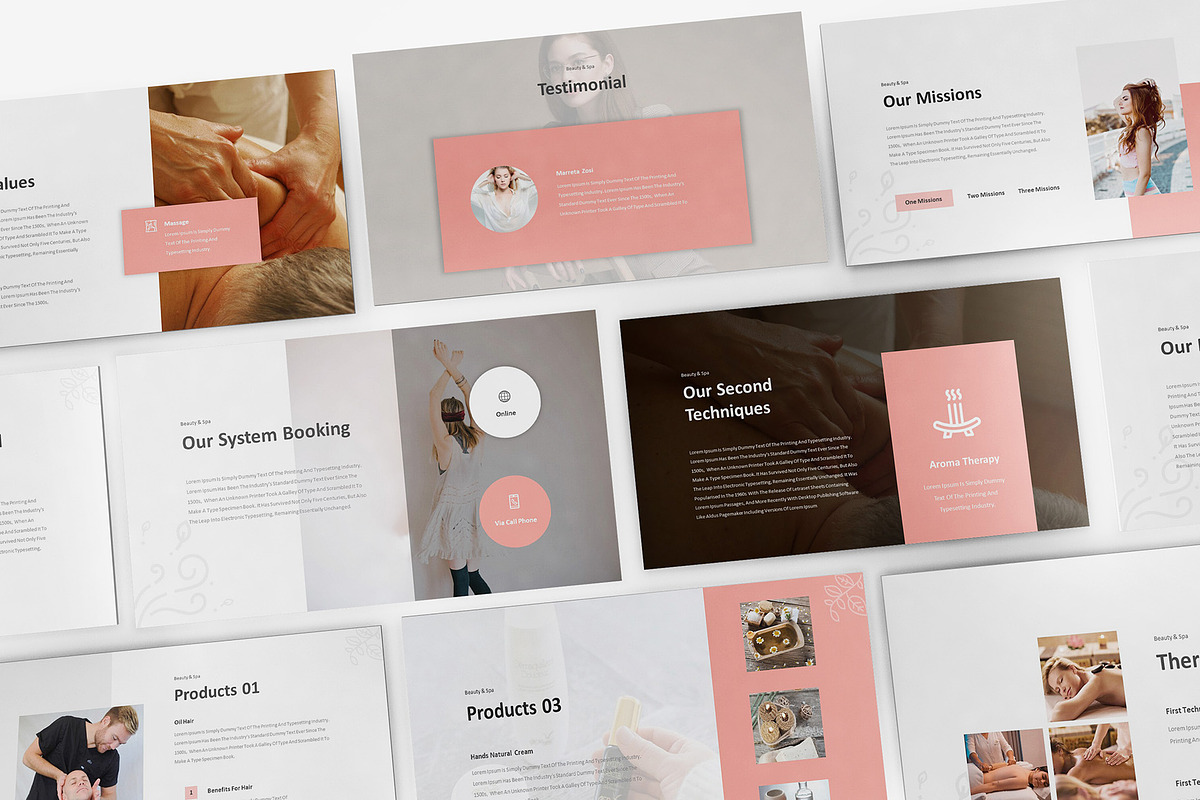 Beauty Spa Powerpoint Template, a Presentation Template by Formatika Studio