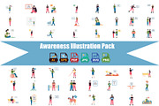 Awareness Illustration Pack, an Illustration by Vector Portal (Thumbnail 1 of 5)