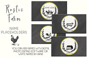 Rustic Farm Table Card Placeholders, an Object Graphic by Le Paper Cafe (Thumbnail 2 of 4)